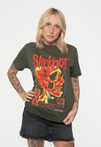 Paradiso Clothing SLIPKNOT ZOMBIE - Print T-shirt - green