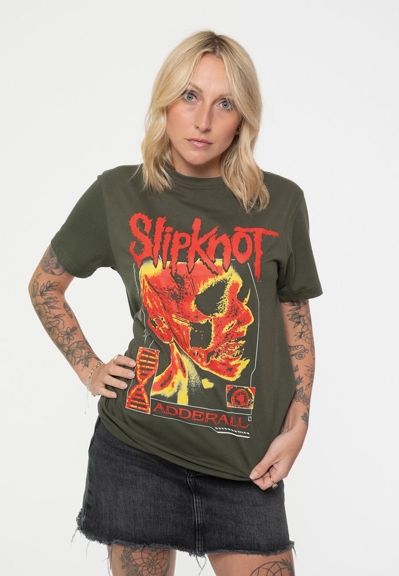 Paradiso Clothing SLIPKNOT ZOMBIE - Print T-shirt - green