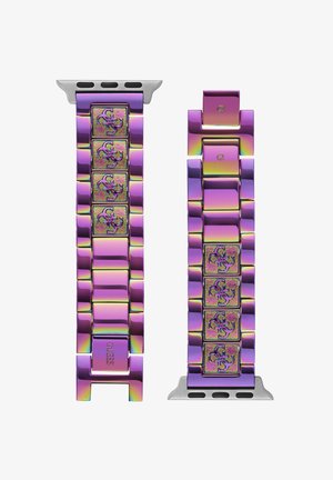 Metallist kellarihm purpurroosa gradatsiooniga, millel on läikivad lingid ja dekoratiivsed aktsendid. Kaasas hõbedane riistvara kinnitamiseks.