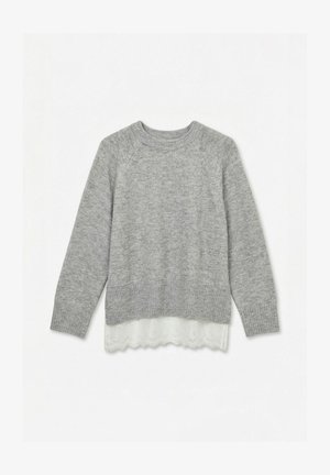 Vero Moda, KNITTED PULLOVER AWLYCK KNITTED PULLOVER - Svetrík - medium grey melange