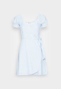 Hollister Co. BEST IS BACK WOVEN WRAP DRESS - Vestido de dia - blue pattern