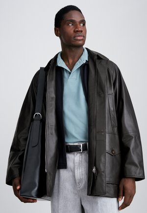 JACKET - Lederjacke - black