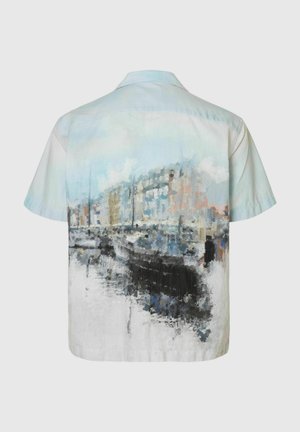 Selected, Short sleeved Printed - Hemd - cashmere blue