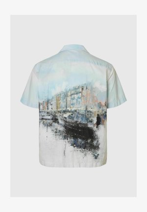 Selected, Short sleeved Printed - Shirt - cashmere blue