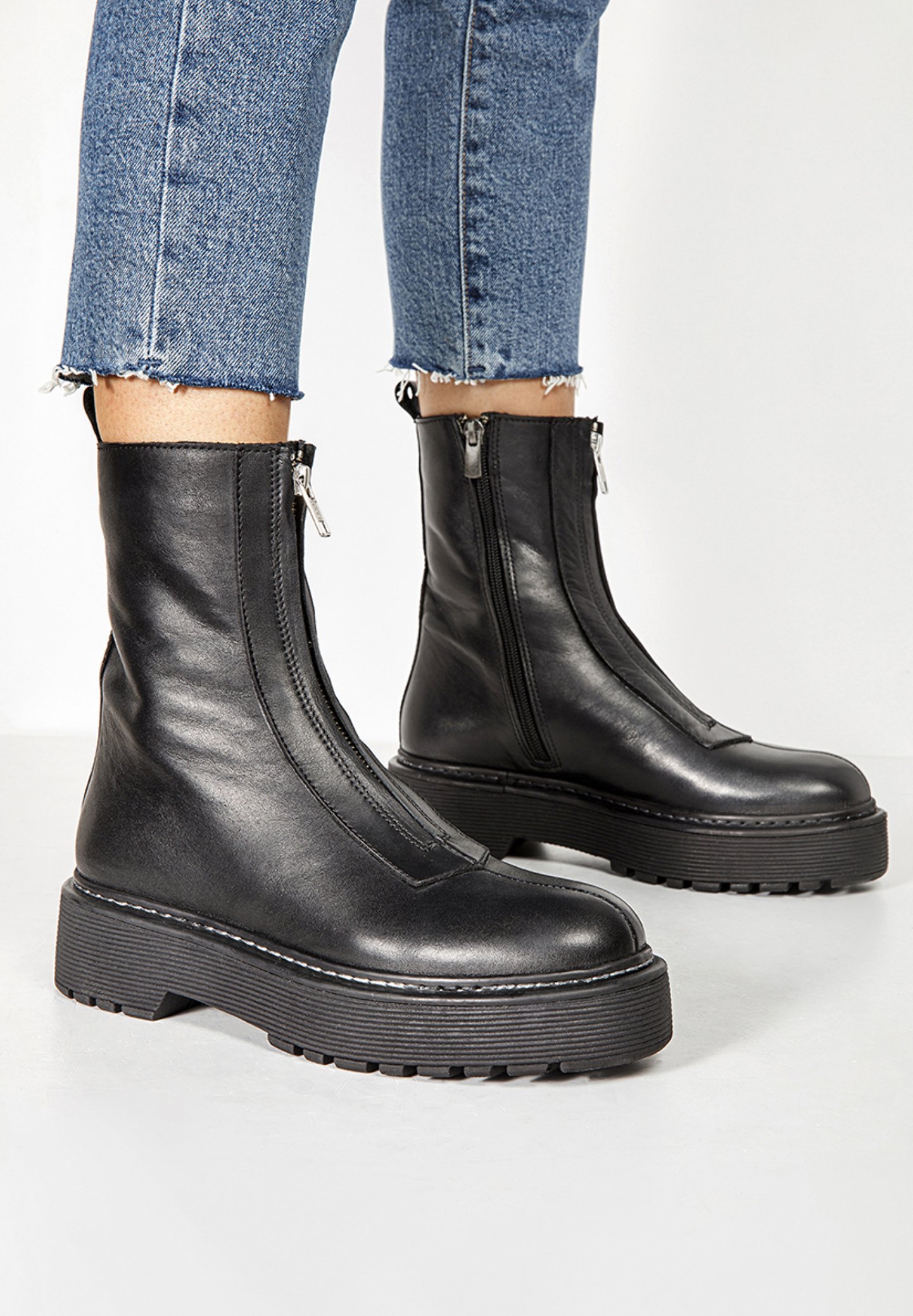 Inuovo Enkellaarsjes met plateauzool - black blk/Zwart - Zalando.nl