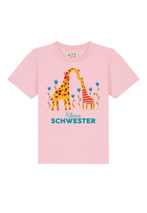 GIRAFFE KLEINE SCHWESTER - Print T-shirt - cotton pink