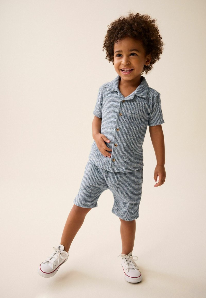 Next SHORT SLEEVE PATTERN SET - REGULAR FIT - Kratke hlače - blue white