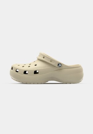 Crocs CLASSIC PLATFORM - Papuci înalți - bone