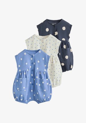 Next, REGULAR FIT - ROMPERSUIT 3 PACK - Overal - blue white button through