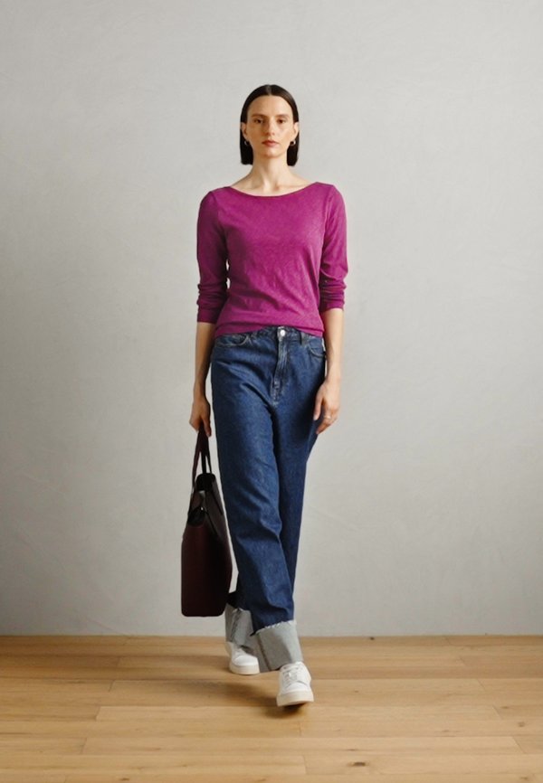 LONG SLEEVE BOAT NECK - Long sleeved top - fresh berry4