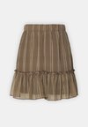 VINORA SHORT SKIRT - Jupe trapèze - toffee/white