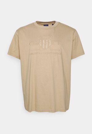 TONAL ARCHIVE SHIELD - T-shirt z nadrukiem - hazelwood beige