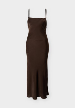 Bardot, MARLO SLIP DRESS - Vestido largo - dark choco