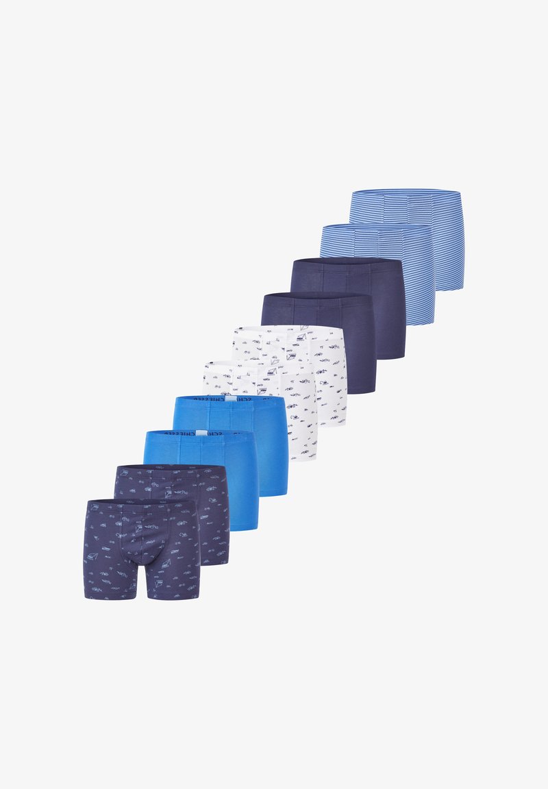 Schiesser 10ER PACK - Shorty - blau weiß gem bagger