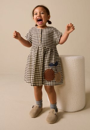 Next REGULAR FIT  SHORT SLEEVE  - Jersey dress - chocolate brown