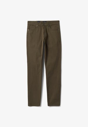 OVS, SLIM-FIT TWILL TROUSERS - Vaqueros slim fit - dark green