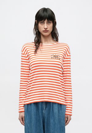 STRIPED LONG SLEEVE - Μπλούζα με μακριά μανίκια - coral red