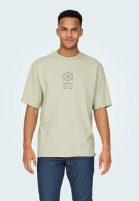 Only & Sons 2ER-SET RUNDHALS KURZARM - Print T-shirt - grau-blau