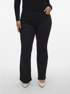 Vero Moda Curve VMSCARLET - Jean bootcut - black