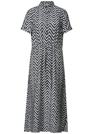 Street One, MIDI-KLEID MIT ZICK-ZACK-MUSTER - Robe chemise - deep blue