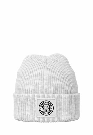 PATCH HATE PEOPLE LOVE COFFEE SPRUCH KAFFEFANS - Mütze - grau