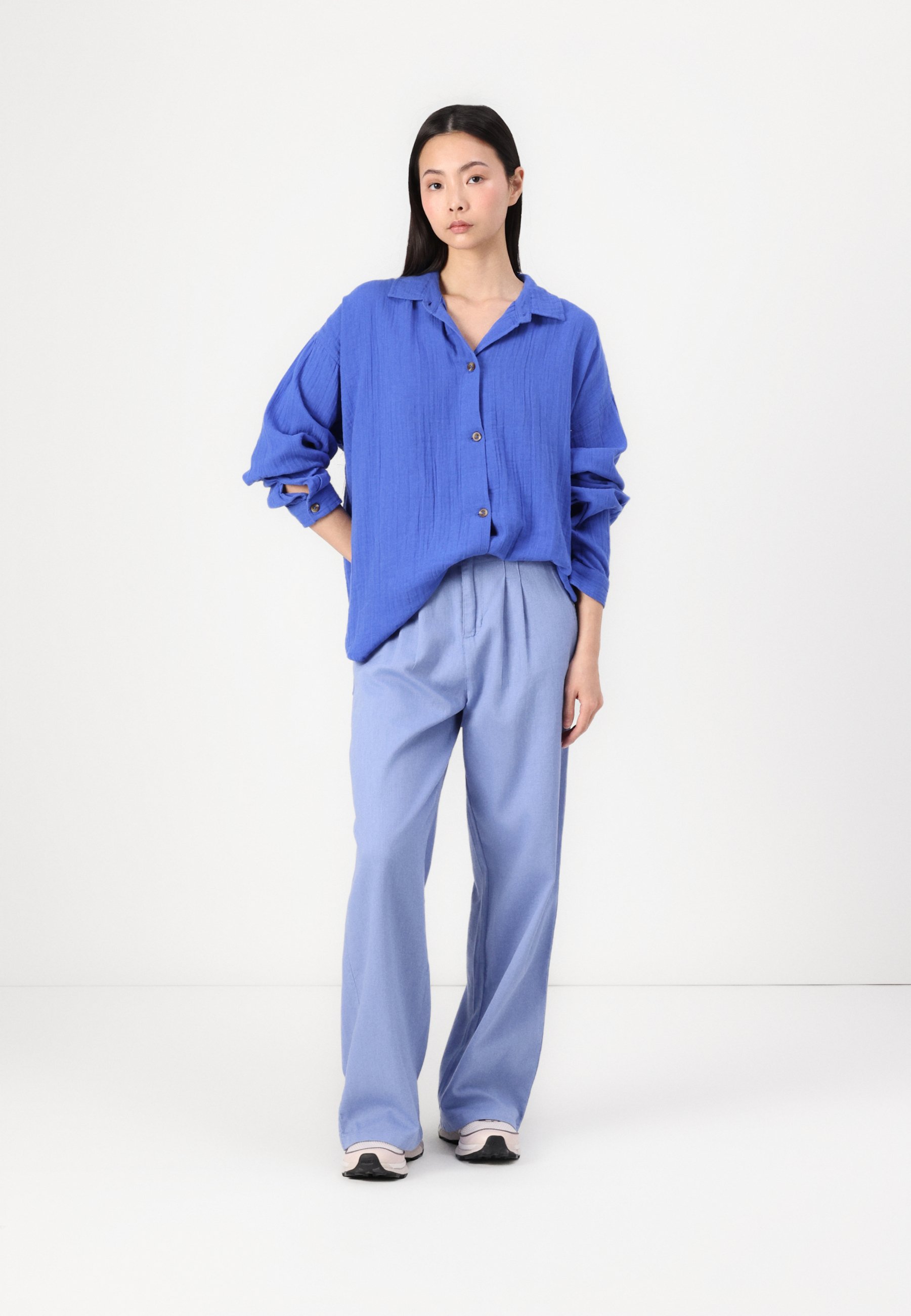 売れ筋商品|||ロキシー シャツ レディース トップス MORNING TIME - Button-down blouse - dazzling blue Roxy MORNING TIME - Button-down blouse - dazzling blue/blue