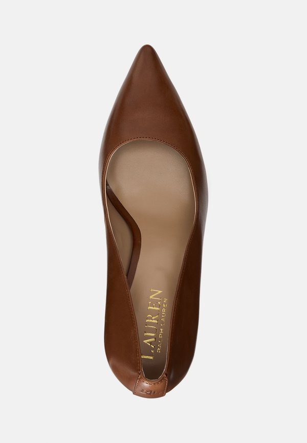 LINDELLA II BURNISHED LEATHER PUMP - Classic heels - deep saddle tan4