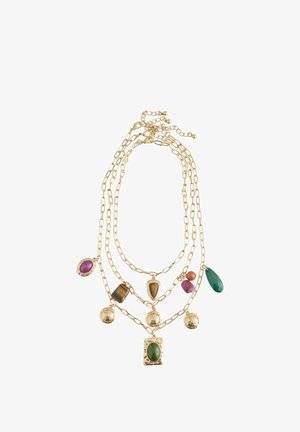 Next, LAYERED CHARM CHAIN NECKLACE . - Halskette - gold tone