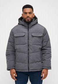 Jack & Jones JJBUILD PUFFER JACKET - Talvejope - dark grey melange