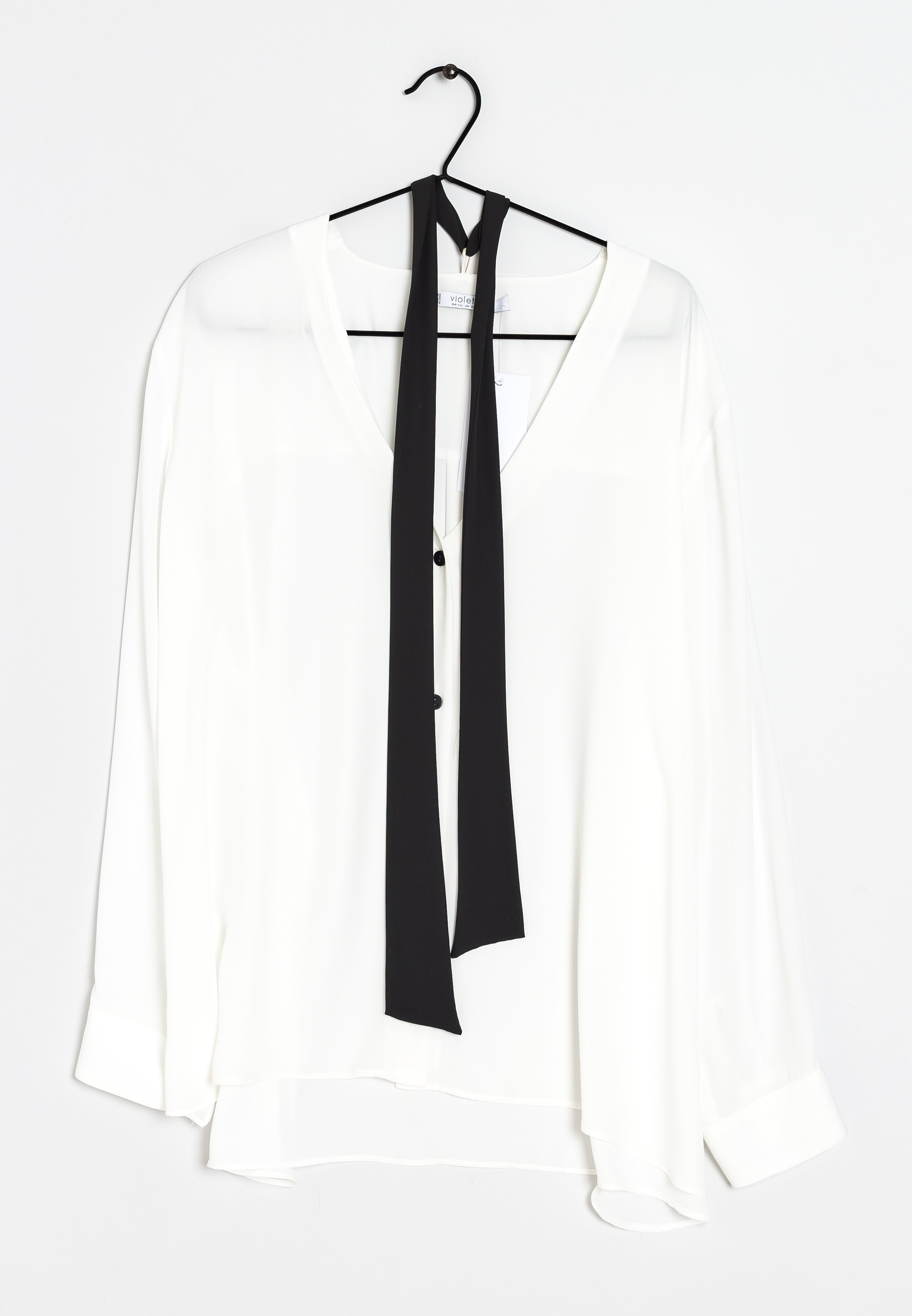 Violeta by Mango Blusa - white, black/blanco - Zalando.es