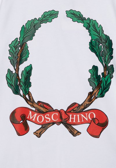 MOSCHINO MAXI  - Marškinėliai su spaudiniu - bianco ottico