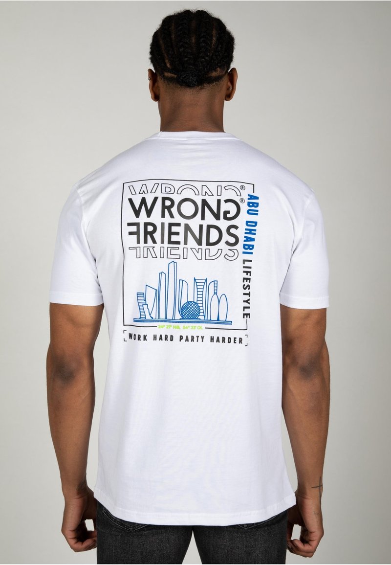 Wrong Friends ABU DHABI - Triko s potiskem - wit