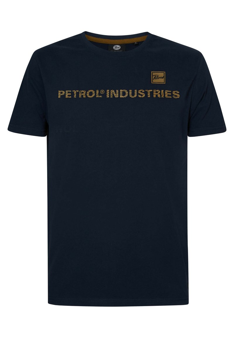 Petrol Industries MIT RUNDHALSAUSSCHNITT UND LABEL PRINT - Triko s potiskem - blau