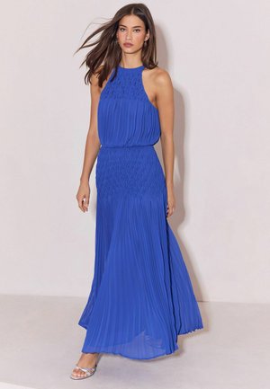 Lipsy, PETITE FIT - TEXTURED SMOCK PLEATED SKIRT FIT AND FLARE MAXI DRESS - Maxi dress - blue
