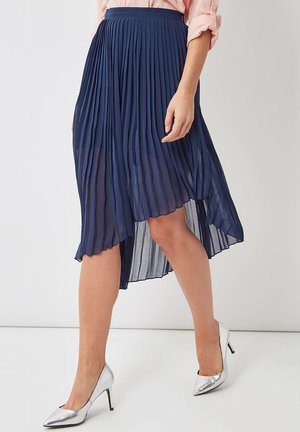 PLISADA ASIMÉTRICA  - Falda plisada - azul marino