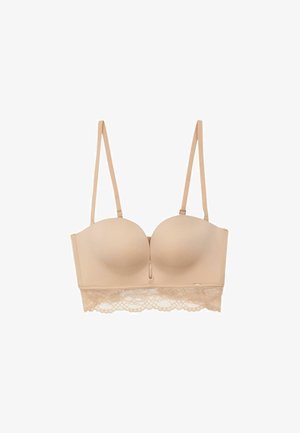 PLUNGE - REGULAR FIT - Modrček z več načini zapenjanja/brez naramnic - nude