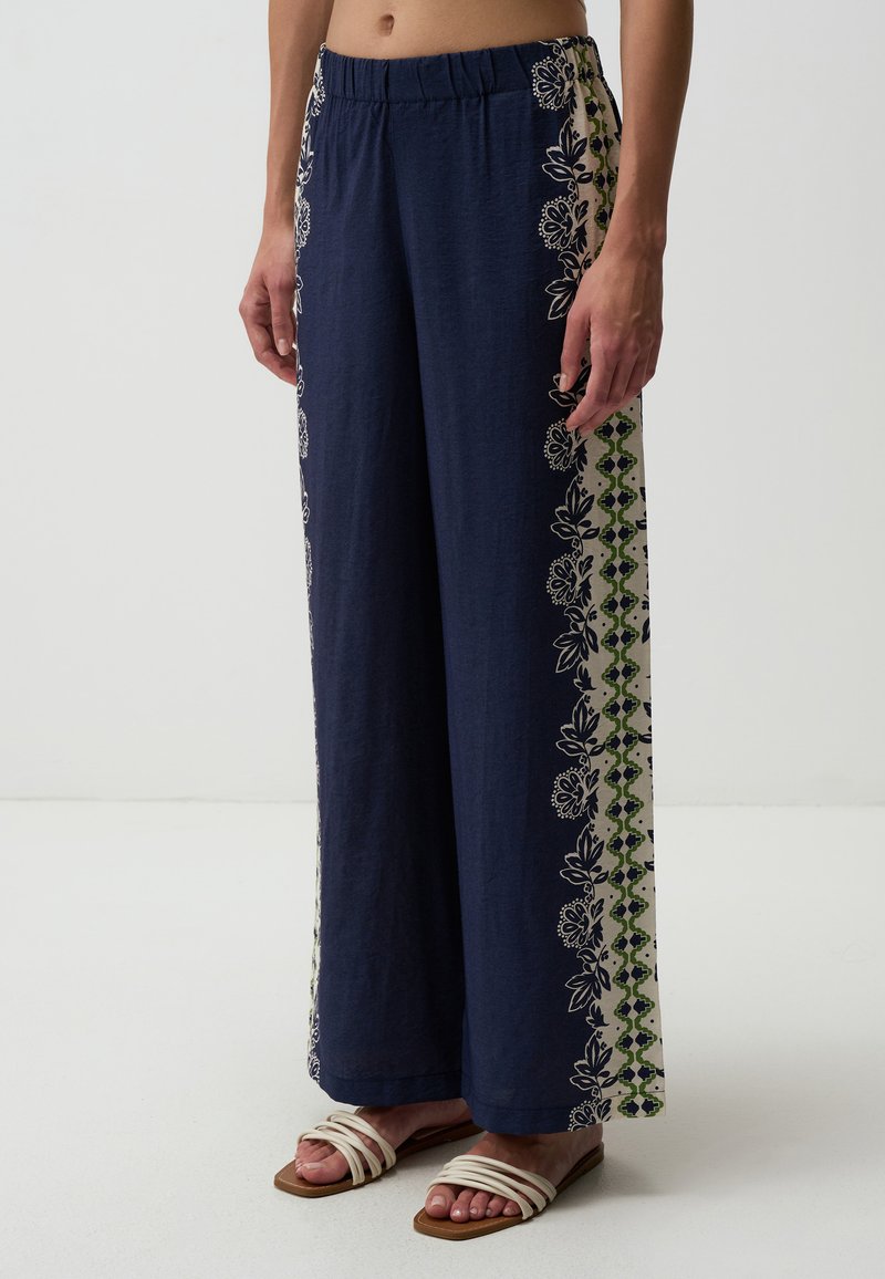 Jimmy Key ELASTICIZED PATTERNED - Pantalon classique - dark blue