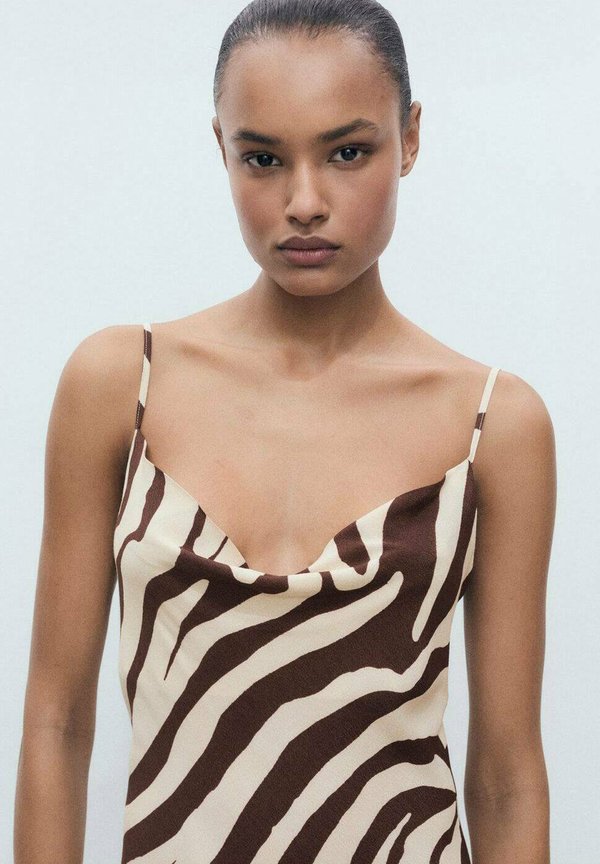 ANIMAL DRAPED NECKLINE - Day dress2