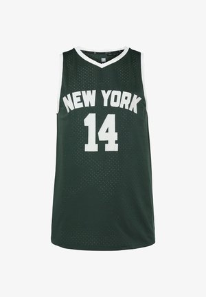 JP1880, TANK FITNESS CHEST PRINT QUICKDRY - Top - dark green