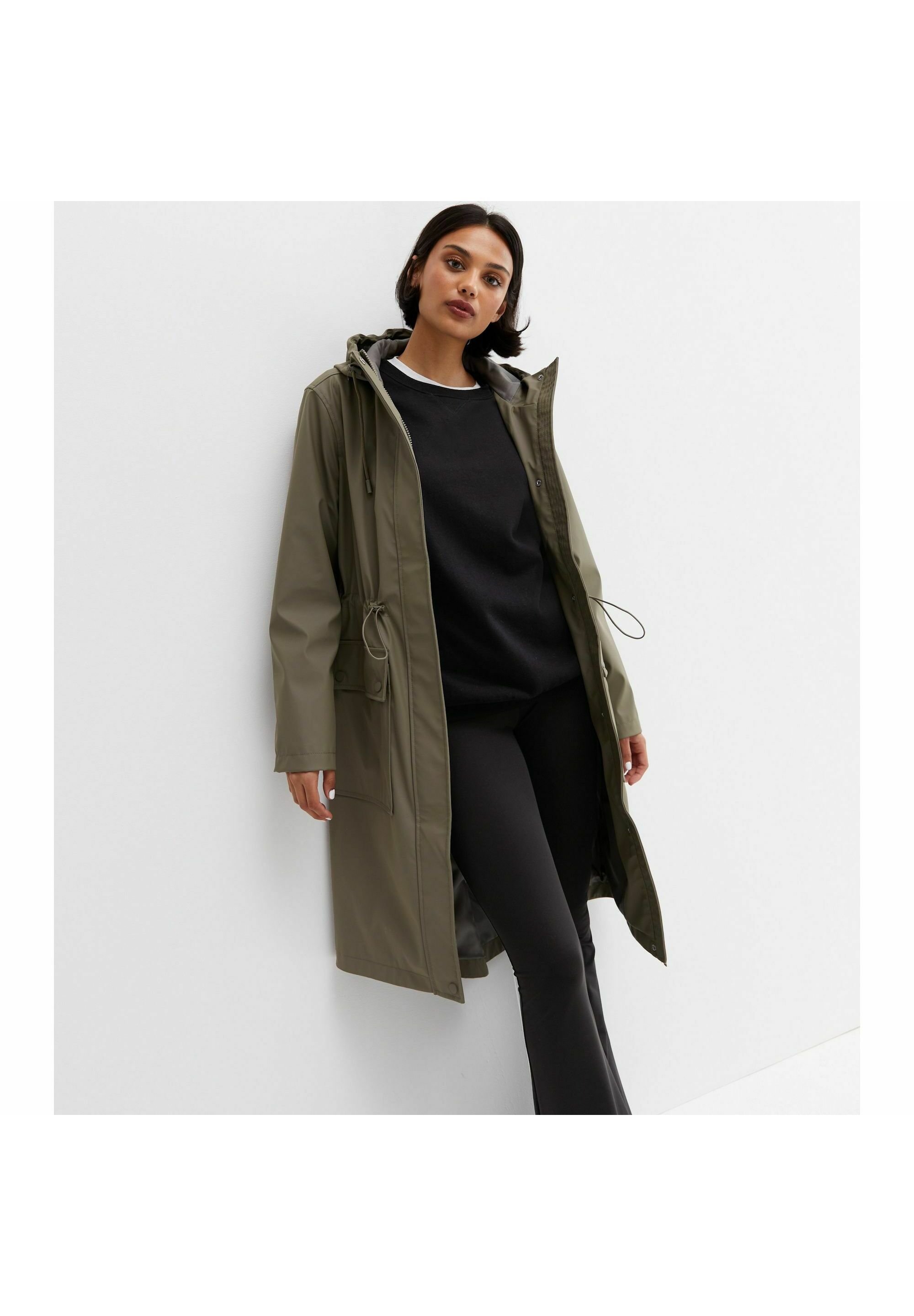 New Look TOGGLE HOODED LONG - Parka - khaki/kaki - Zalando.nl