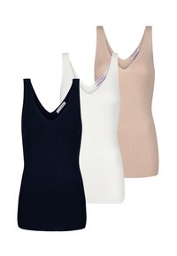 3 PACK - Débardeur - beige