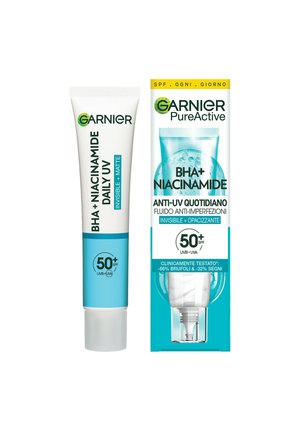 GARNIER ANTI-UV FLUIDO QUOTIDIANO ANTI-IMPERFEZIONI, SPF 50+ - Crema da giorno - trasparente