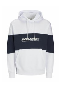 JJELEGACY BLOCKING - Felpa con cappuccio - white