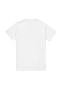 Plain white t-shirt displayed on a flat surface, highlighting its simple design and short sleeves. No logos or embellishments visible.