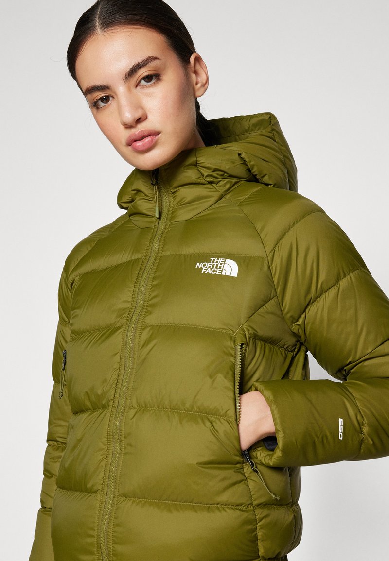 The North Face Gewatteerde lange jas met labelprint, model 'NORTH DOWN' in olijfgroen online kopen | P&C