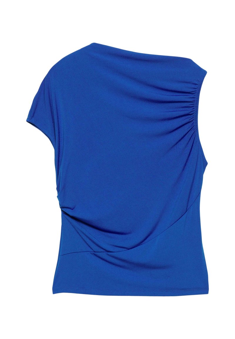 PULL&BEAR GATHERED ASYMMETRIC - Camicetta - royal blue