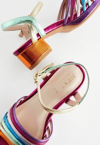 Next PLATFORM HEEL OCCASION REGULAR FIT - Páskové sandály  - multicolour rainbow