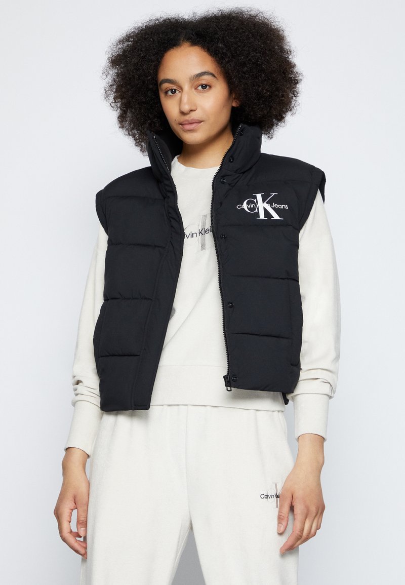 Calvin Klein Jeans MONOLOGO VEST - Waistcoat - black 