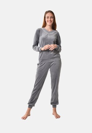 RAIKOU DAMEN HAUSANZUG - Tracksuit bottoms - grau