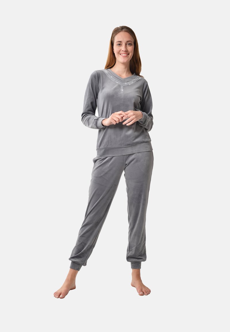 RAIKOU RAIKOU DAMEN HAUSANZUG - Tracksuit bottoms - grau